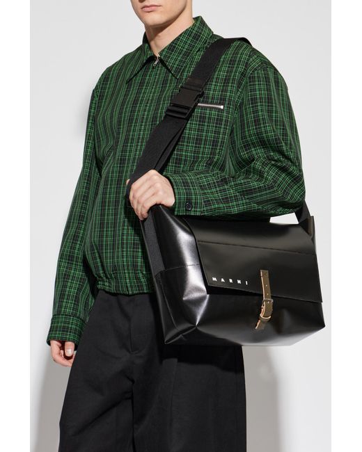 Marni Black Bag With Logo for men