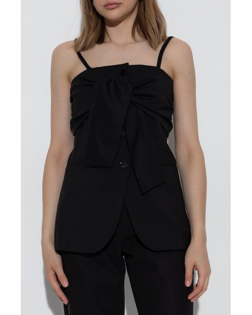 Max Mara Black Veruska Off-Shoulder Top