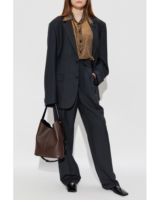 Maison Margiela Women's Black Creased Pants