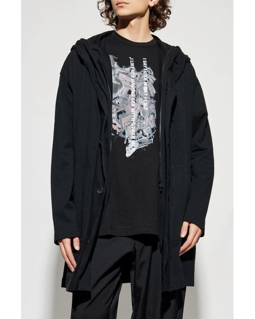 Yohji Yamamoto Black Hoodie for men