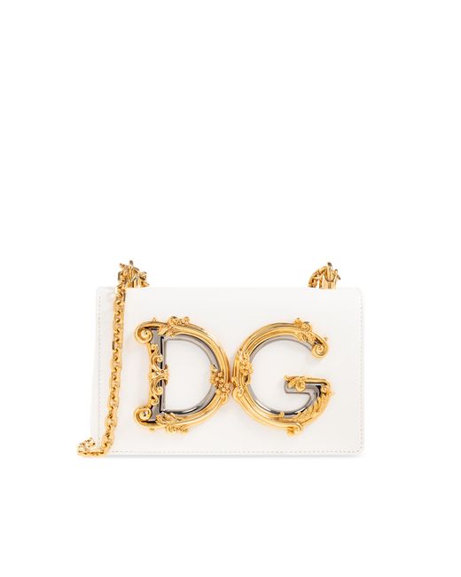 Dolce & Gabbana Metallic 'dg Girls' Shoulder Bag,