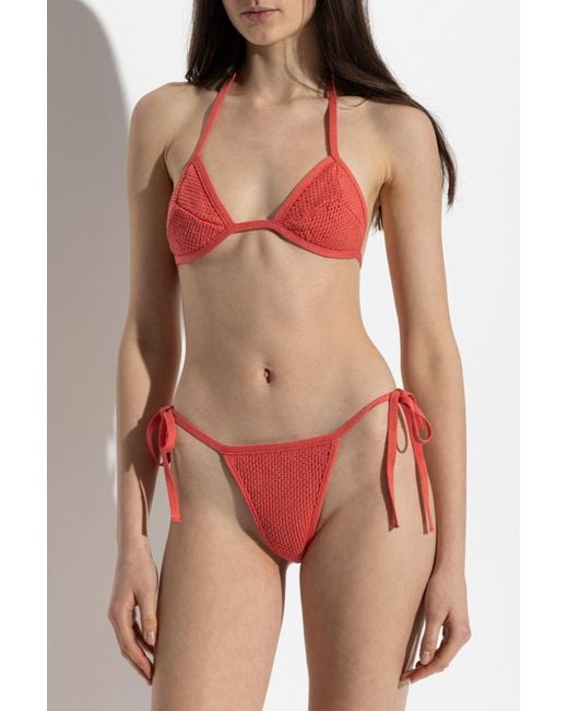 DSquared² Red Two-Piece Swimsuit