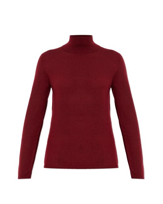 Max Mara Red Cashmere Turtleneck "Meana"