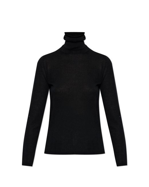 Max Mara Black Wool Turtleneck 'saluto',
