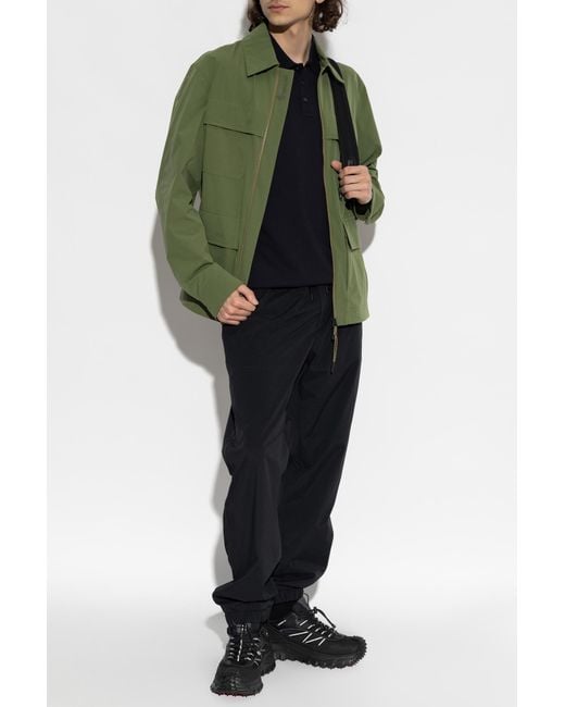 Moncler Black Polo With Logo Patch for men