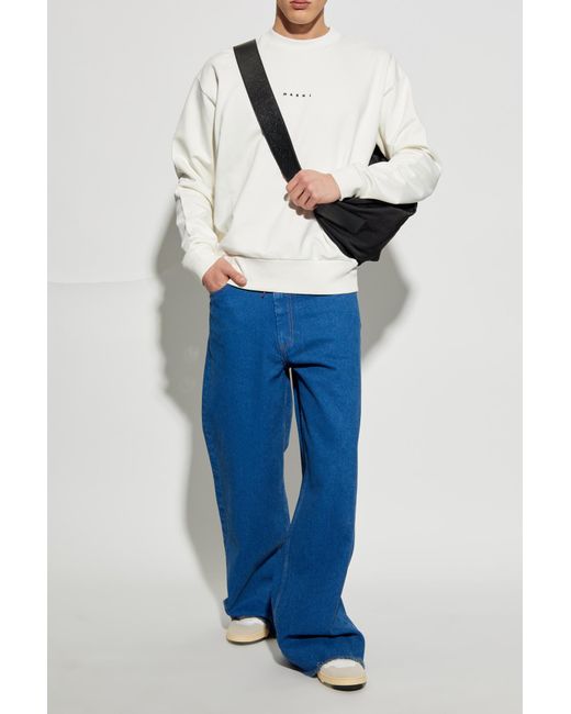 Marni White Sweatshirt With Logo for men