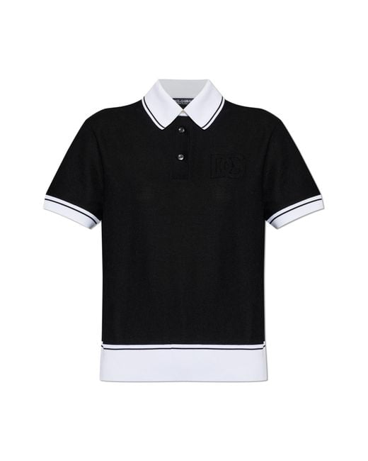 Dolce & Gabbana Black Polo With Logo
