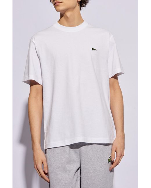 Lacoste White T-Shirt With Logo for men