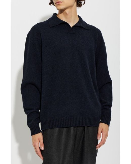 Sease Black Cashmere Polo for men