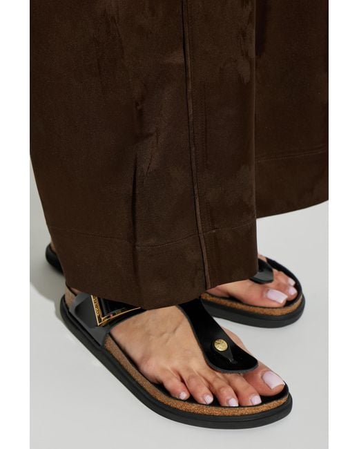 Birkenstock Black 'Gizeh Droplet Buckle Cupsole' Flip-Flops