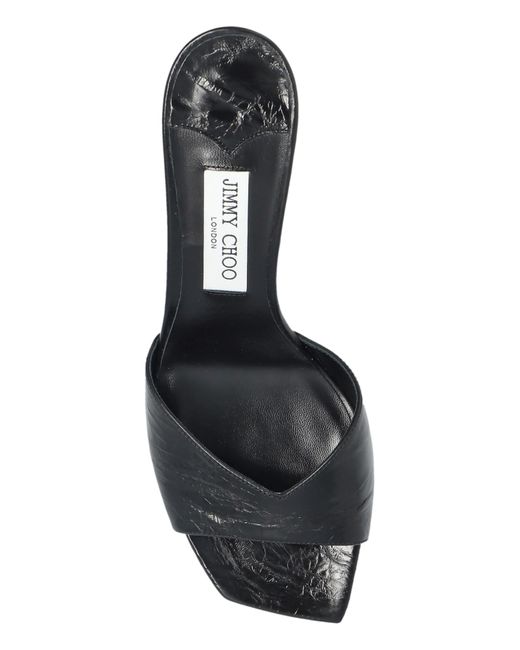Jimmy Choo Black Heeled Mules Skye
