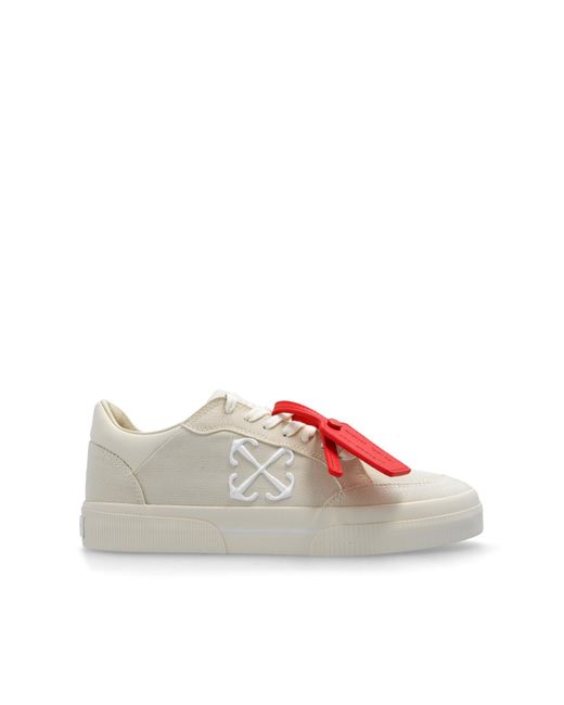 Off-White c/o Virgil Abloh Natural 'new Low Vulcanized' Sneakers,