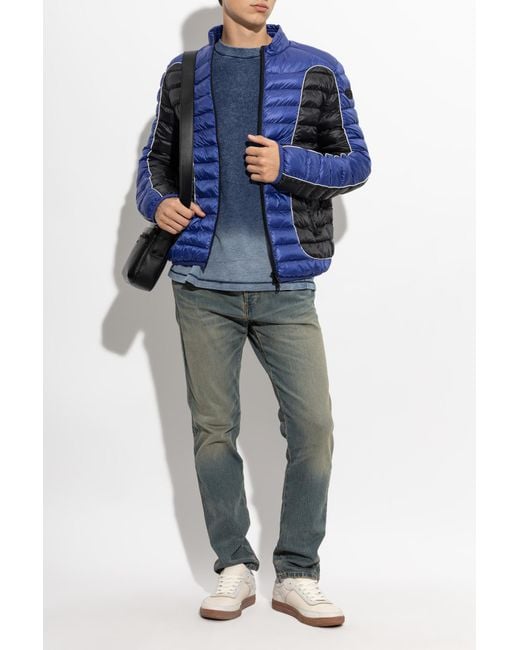 DIESEL Blue Insulated Jacket 'W-Pilot-Block' for men