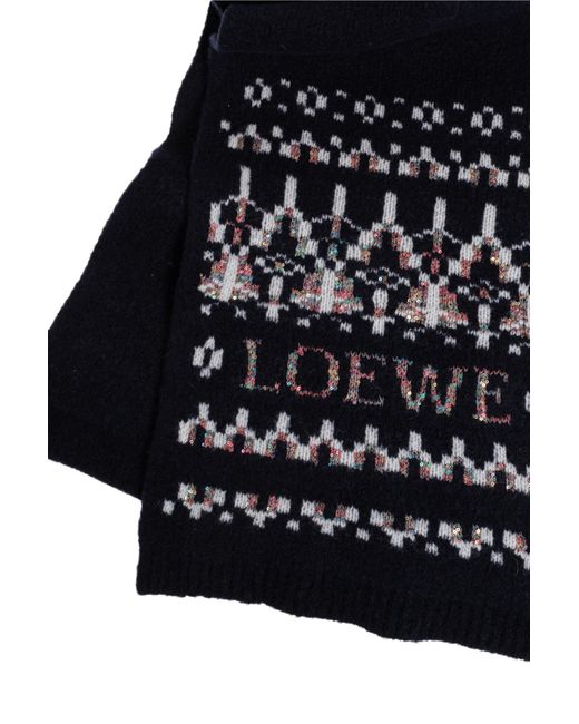 Loewe Black Wool Scarf