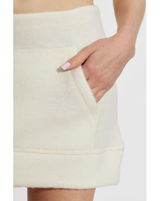 DSquared² Natural Wool Skirt