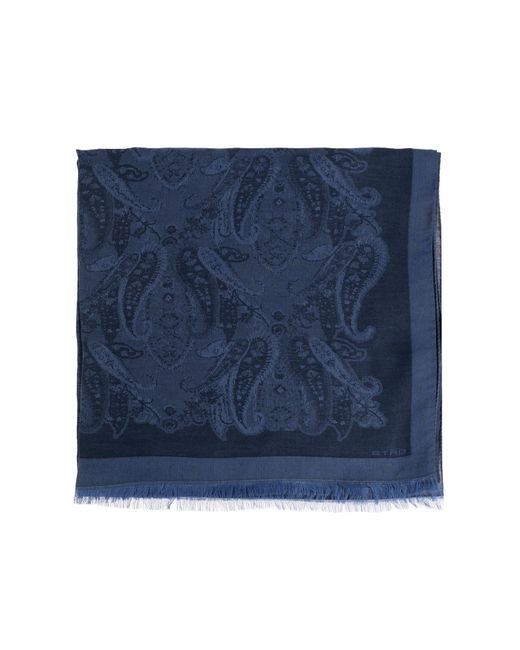Etro Blue Patterned Scarf
