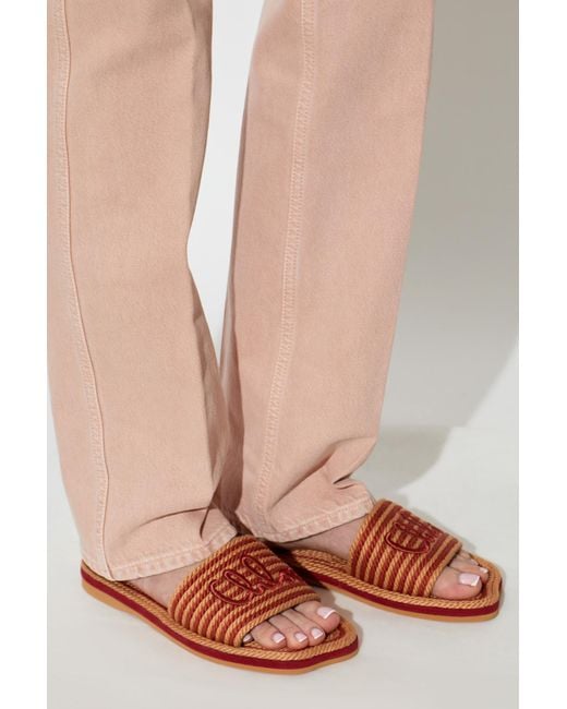 Chloé Red Sand Slippers