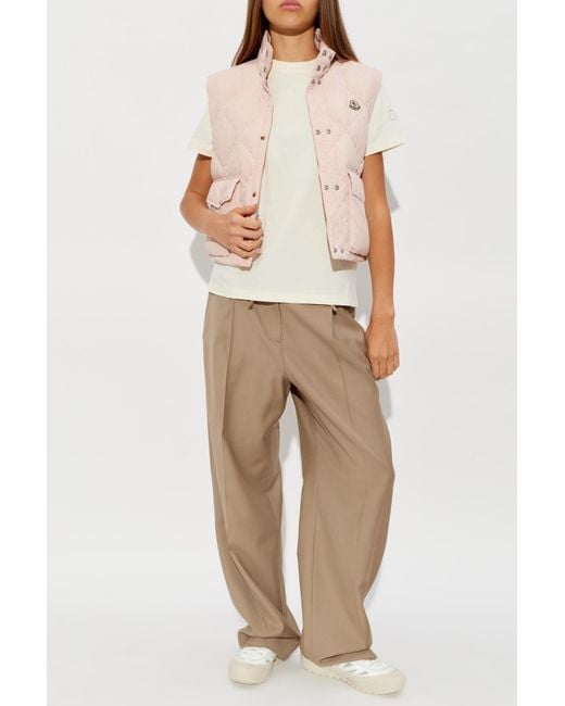 Moncler Pink Quilted Vest 'Biois'