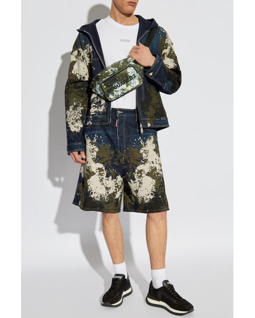 DSquared² Multicolor Paint Effect Shorts for men