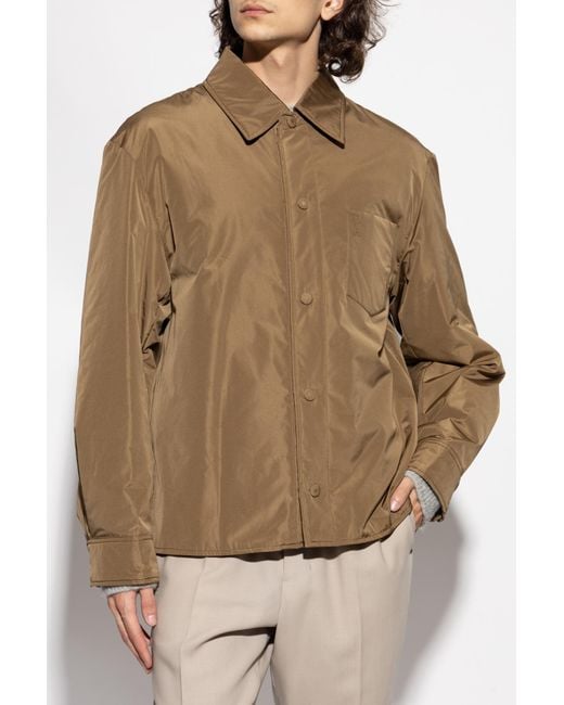 AMI Brown Light Jacket With Logo for men