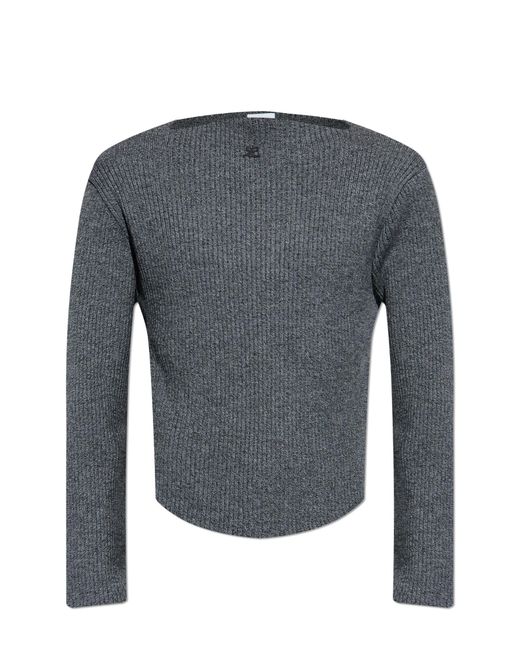 Courreges Gray Wool Sweater for men
