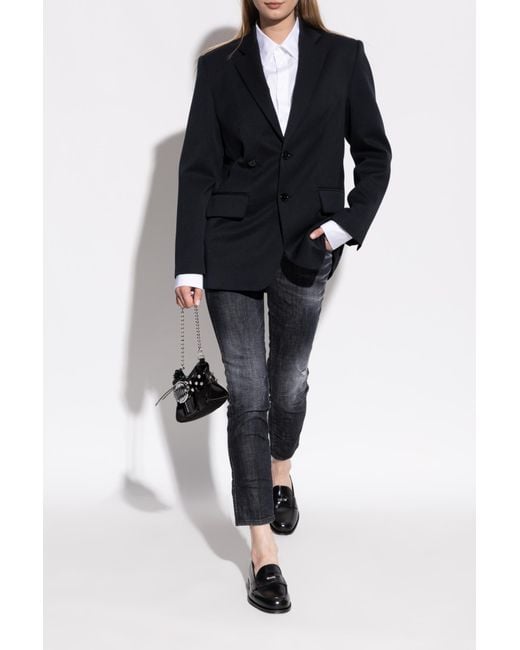 DSquared² Black Leather Loafers