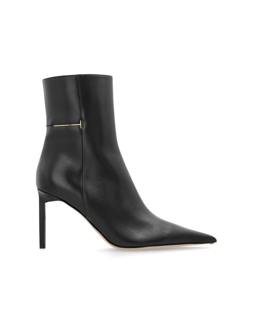 Tom Ford Black Heeled Ankle Boots 'Eva'