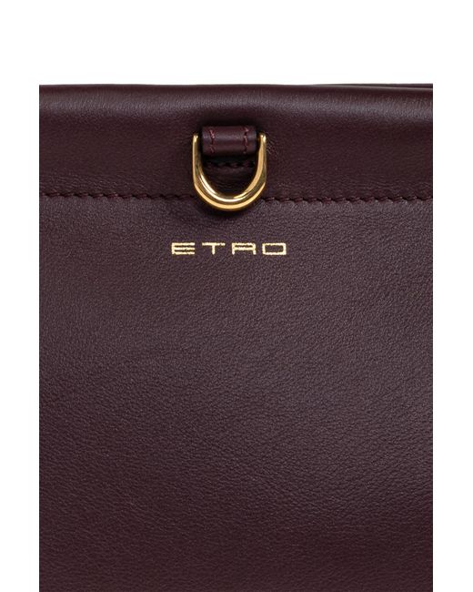 Etro Gray Shoulder Bag "Talk Mini"