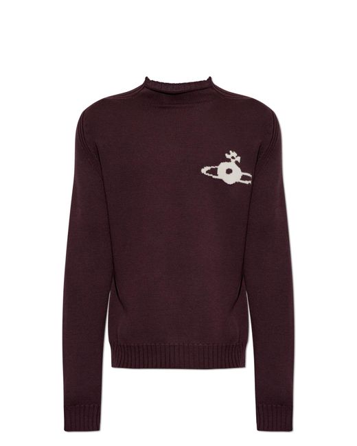 Vivienne Westwood Purple Wool Sweater 'Fisherman' for men