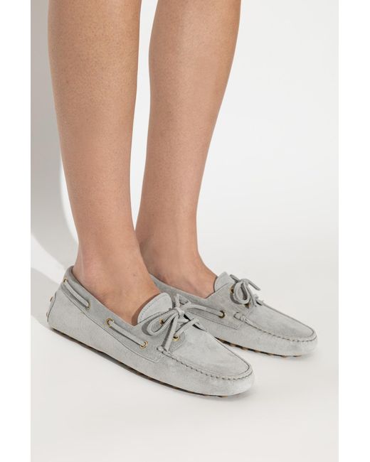 Tod's Gray 'Gommino' Leather Shoes