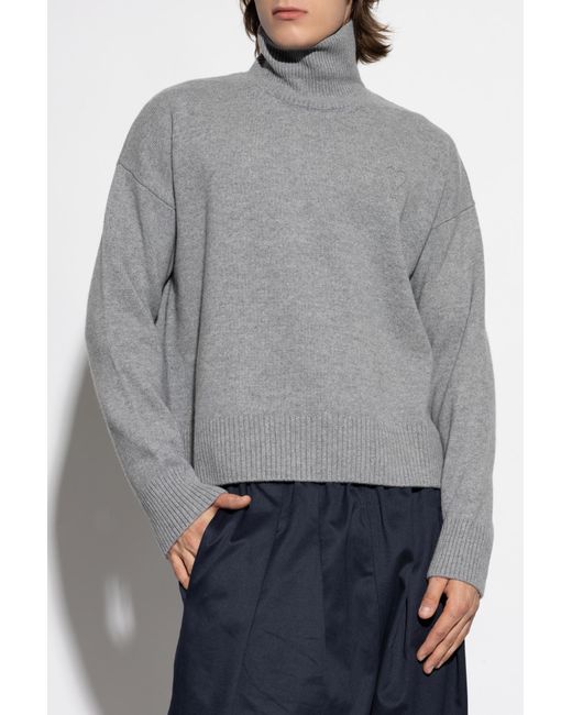 AMI Gray Wool Turtleneck