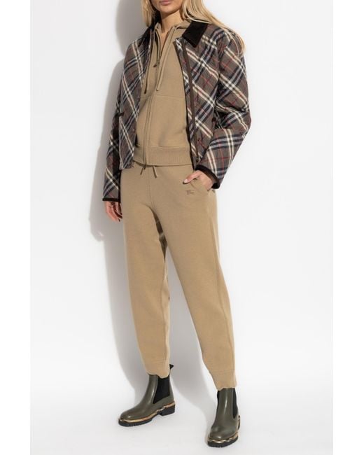 Burberry Natural Plaid Pattern Jacket