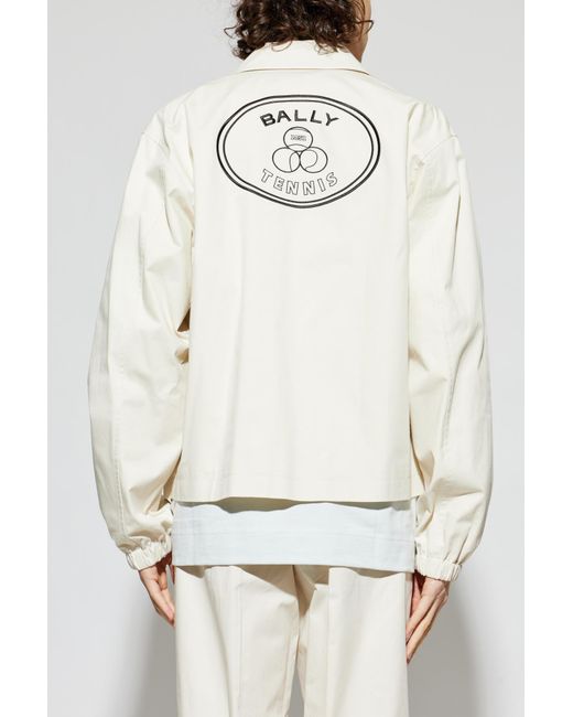 Bally White Jacket With Logo Patch for men