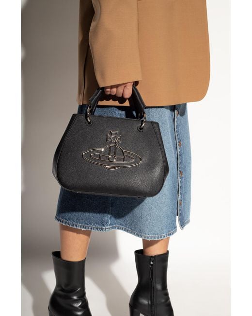 Vivienne Westwood Black 'judy' Shopper Bag
