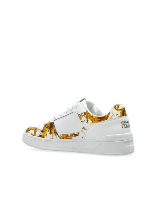 Versace Jeans Couture Metallic Sports Shoes With 'Barocco' Pattern for men