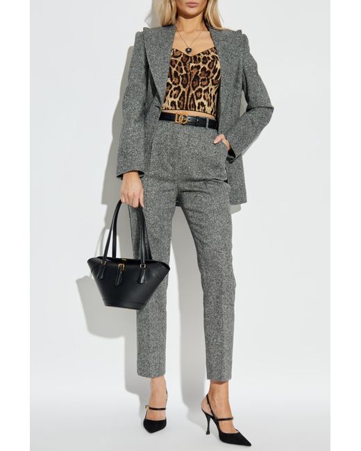Dolce & Gabbana Gray Dolce & Gabbana Wool With Crease