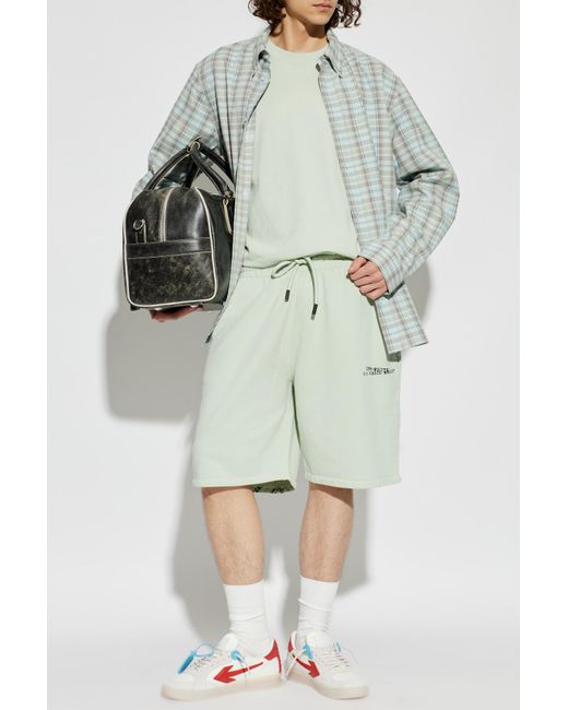 Off-White c/o Virgil Abloh White Checked Pattern Shirt for men
