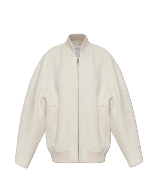 Sportmax White "Ondata" Bomber Jacket