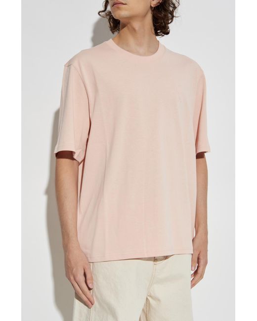 AMI White T-Shirt With Embossed Logo