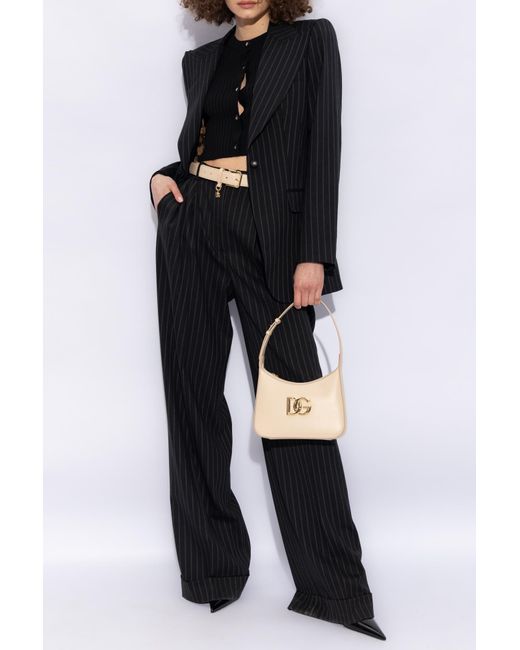 Dolce & Gabbana Black Pleat-front Trousers,