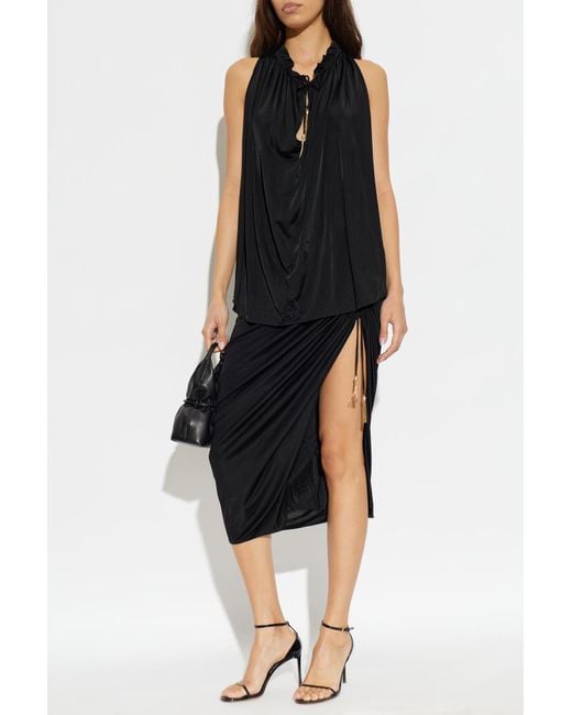 Balmain Black Asymmetrical Skirt