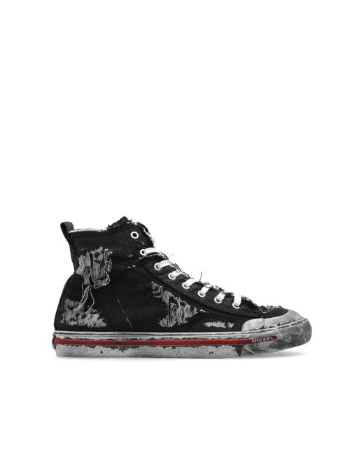 DIESEL Black S-athos Mid-top Sneakers for men