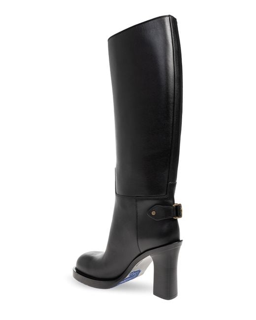 Burberry Black Heeled Boots 'Cavalier'