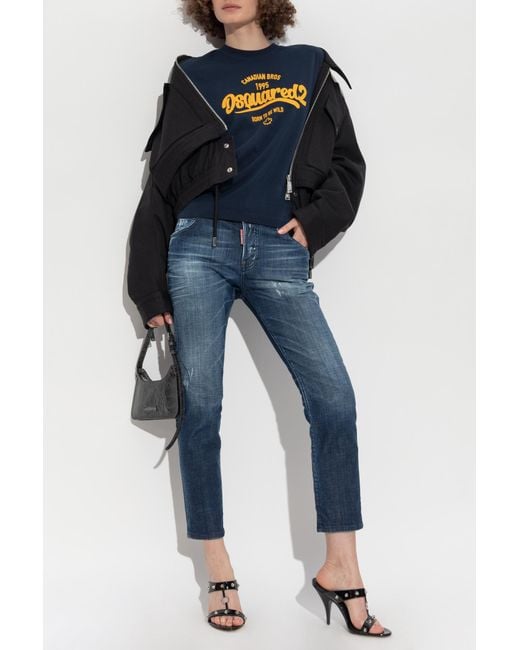 DSquared² Blue T-Shirt With Logo