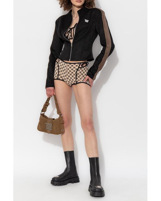 M I S B H V Black Monogram Shorts