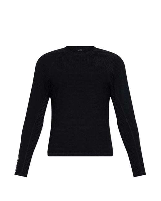 Balmain Blue T-Shirt With Monogram for men