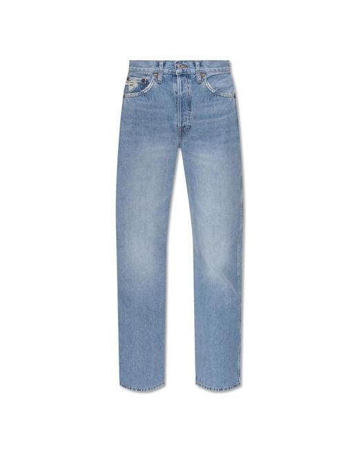 Re/done Blue Jeans With Straight Legs