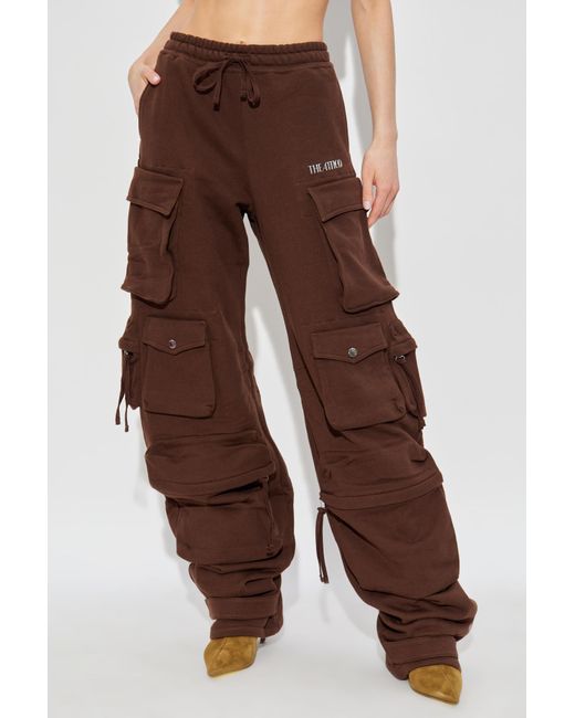 The Attico Brown Trousers With Pockets