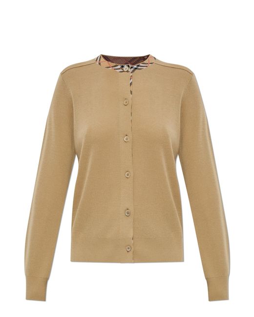 Burberry Natural Wool Cardigan