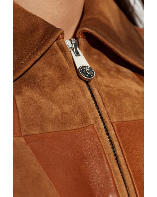 Versace Blue Leather Jacket